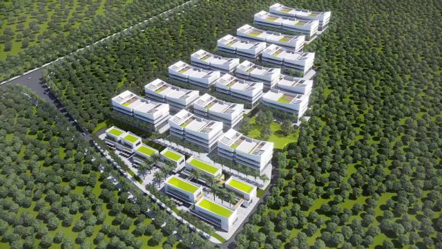 連州市現(xiàn)代食品產(chǎn)銷研創(chuàng)新綜合體效果圖。